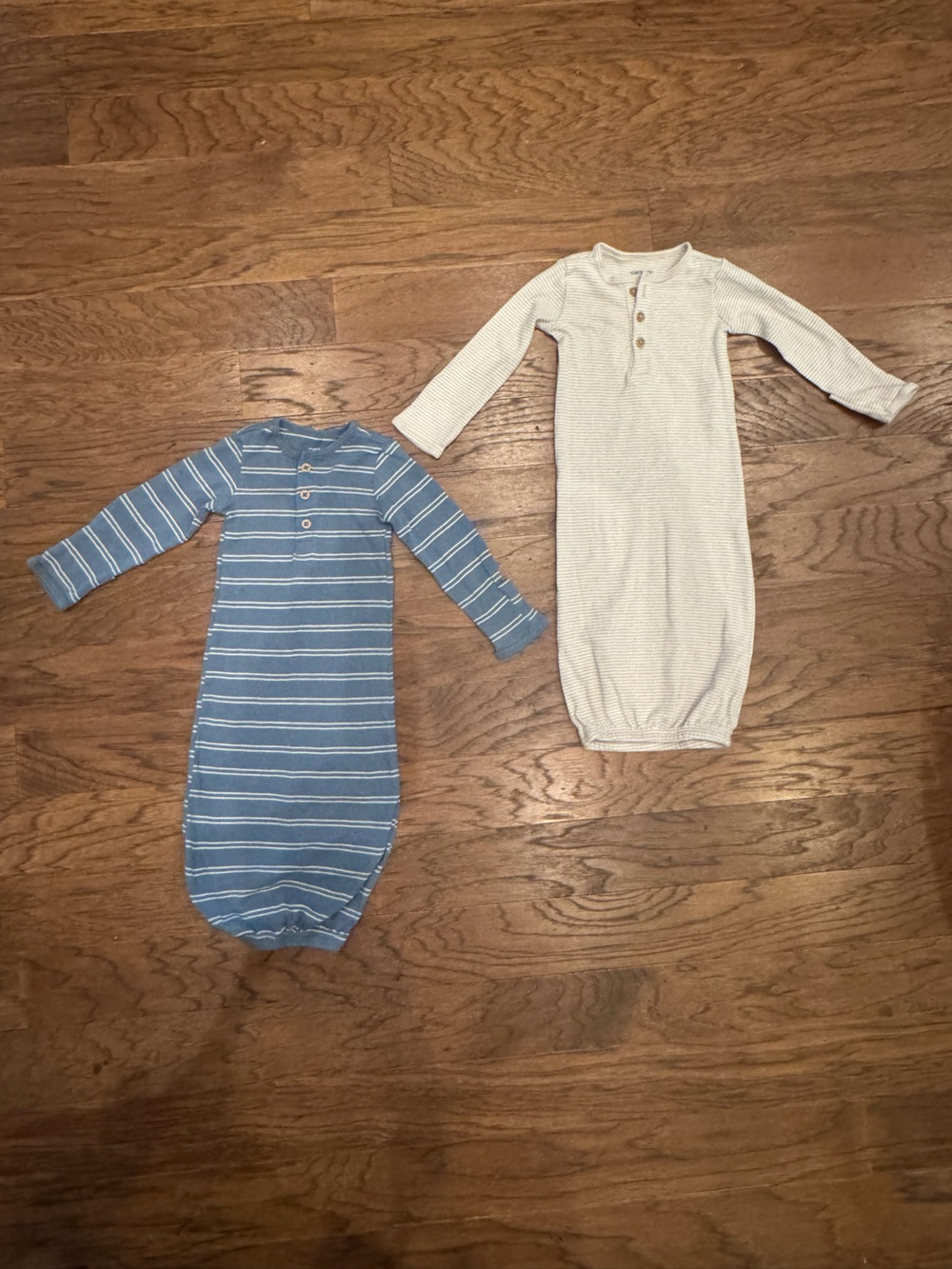 Carter’s Long Sleeve Sleep Gown - Blue Stripe